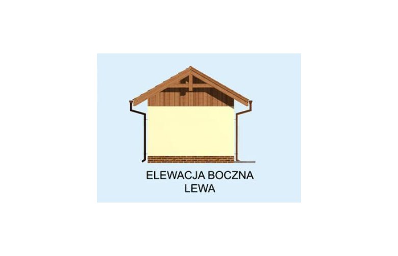 Projekt budynku gospodarczego G180 budynek gospodarczy - elewacja 2