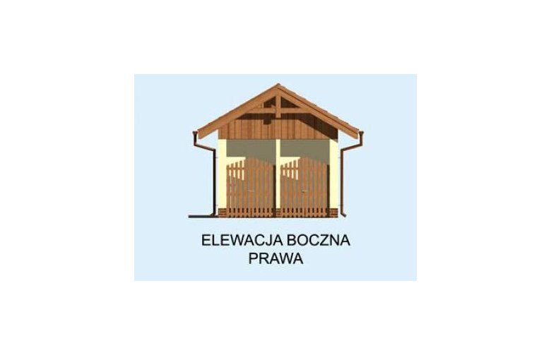 Projekt budynku gospodarczego G180 budynek gospodarczy - elewacja 4