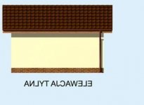 Elewacja projektu G180 budynek gospodarczy - 3 - wersja lustrzana