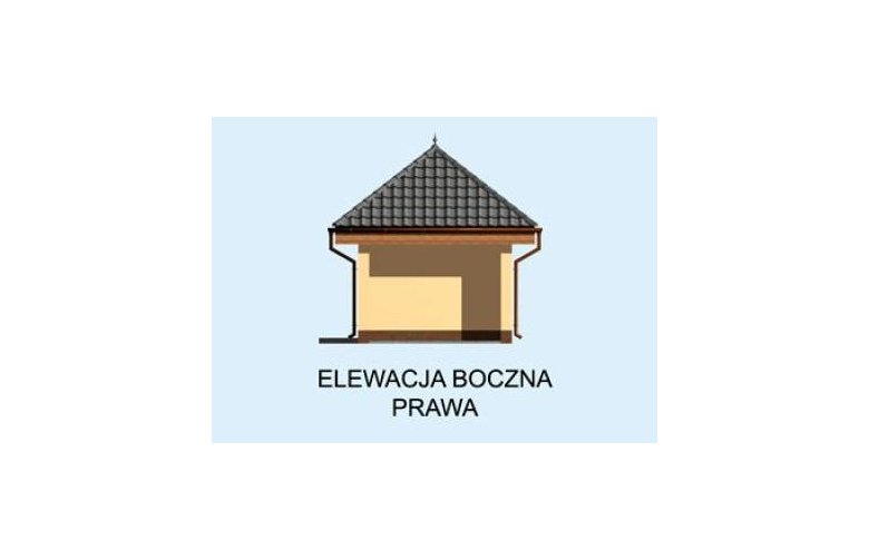 Projekt budynku gospodarczego G181 budynek gospodarczy - elewacja 4