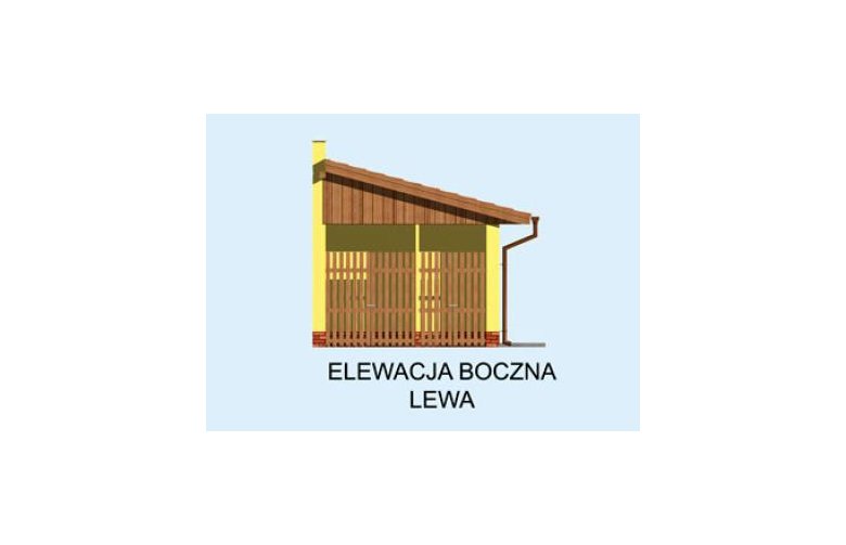 Projekt budynku gospodarczego G182 budynek gospodarczy - elewacja 2