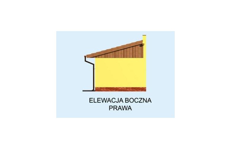 Projekt budynku gospodarczego G182 budynek gospodarczy - elewacja 4