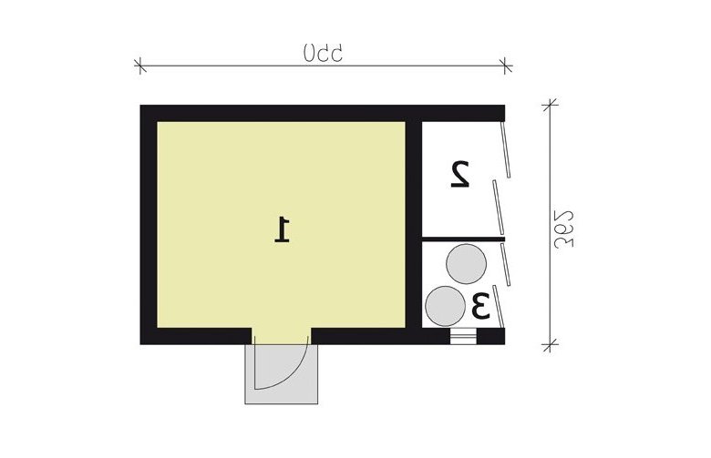 Projekt budynku gospodarczego G182 budynek gospodarczy - przyziemie