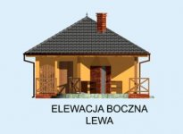 Elewacja projektu G183 garaż jednostanowiskowy z wędzarnikiem - 2