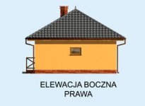 Elewacja projektu G183 garaż jednostanowiskowy z wędzarnikiem - 4