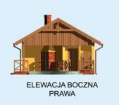 Elewacja projektu G185 garaż dwustanowiskowy z wędzarnikiem - 4