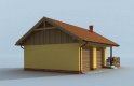 Projekt garażu G185 garaż dwustanowiskowy z wędzarnikiem - wizualizacja 3