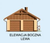 Elewacja projektu G188 garaż dwustanowiskowy z wędzarnikiem - 3