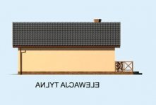 Elewacja projektu G188 garaż dwustanowiskowy z wędzarnikiem - 2 - wersja lustrzana