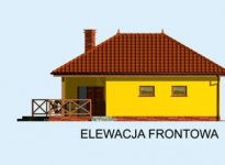 Elewacja projektu G189 dwustanowiskowy z werandą - 1