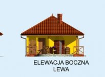 Elewacja projektu G189 dwustanowiskowy z werandą - 2