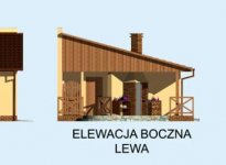 Elewacja projektu G190 garaż dwustanowiskowy z werandą - 2