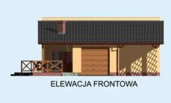 Elewacja projektu G193 garaż dwustanowiskowy - 1