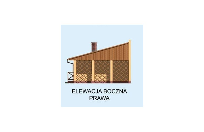 Projekt garażu G193 garaż dwustanowiskowy - elewacja 4