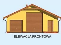 Elewacja projektu G196 garaż dwustanowiskowy - 1