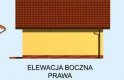 Projekt garażu G196 garaż dwustanowiskowy - elewacja 4