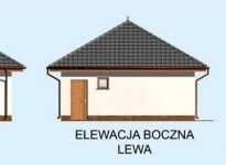 Elewacja projektu G195 garaż dwustanowiskowy z pomieszczeniami gospodarczymi - 2