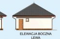 Projekt garażu G195 garaż dwustanowiskowy z pomieszczeniami gospodarczymi - elewacja 2