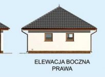 Elewacja projektu G195 garaż dwustanowiskowy z pomieszczeniami gospodarczymi - 4