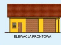 Elewacja projektu G197 garaż dwustanowiskowy z pomieszczeniami gospodarczymi - 1