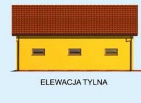 Elewacja projektu G197 garaż dwustanowiskowy z pomieszczeniami gospodarczymi - 3