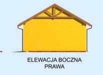 Elewacja projektu G197 garaż dwustanowiskowy z pomieszczeniami gospodarczymi - 4