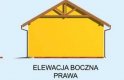 Projekt budynku gospodarczego G197 garaż dwustanowiskowy z pomieszczeniami gospodarczymi - elewacja 4