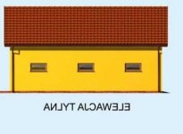 Elewacja projektu G197 garaż dwustanowiskowy z pomieszczeniami gospodarczymi - 3 - wersja lustrzana