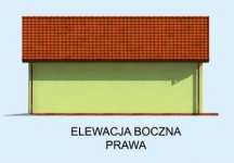 Elewacja projektu G200 garaż dwustanowiskowy z pomieszczeniem gospodarczym - 4