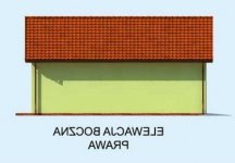 Elewacja projektu G200 garaż dwustanowiskowy z pomieszczeniem gospodarczym - 4 - wersja lustrzana