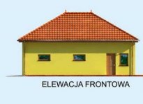 Elewacja projektu G202 garaż dwustanowiskowy z pomieszczeniami gospodarczymi - 1