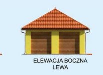 Elewacja projektu G202 garaż dwustanowiskowy z pomieszczeniami gospodarczymi - 2