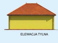 Elewacja projektu G202 garaż dwustanowiskowy z pomieszczeniami gospodarczymi - 3