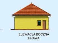 Elewacja projektu G202 garaż dwustanowiskowy z pomieszczeniami gospodarczymi - 4