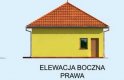 Projekt garażu G202 garaż dwustanowiskowy z pomieszczeniami gospodarczymi - elewacja 4