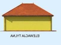 Elewacja projektu G202 garaż dwustanowiskowy z pomieszczeniami gospodarczymi - 3 - wersja lustrzana