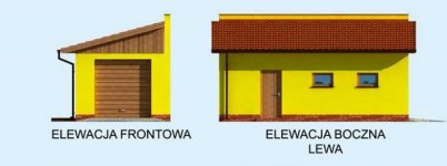 Elewacja projektu G205 garaż jednostanowiskowy - 1