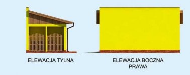 Elewacja projektu G205 garaż jednostanowiskowy - 2
