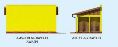 Elewacja projektu G205 garaż jednostanowiskowy - 2 - wersja lustrzana