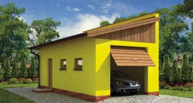 Projekt domu G205 garaż jednostanowiskowy