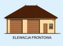 Elewacja projektu G199 garaż dwustanowiskowy z pomieszczeniem gospodarczym - 1