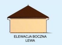 Elewacja projektu G199 garaż dwustanowiskowy z pomieszczeniem gospodarczym - 2