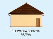 Elewacja projektu G199 garaż dwustanowiskowy z pomieszczeniem gospodarczym - 4