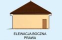 Projekt garażu G199 garaż dwustanowiskowy z pomieszczeniem gospodarczym - elewacja 4