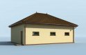 Projekt garażu G199 garaż dwustanowiskowy z pomieszczeniem gospodarczym - wizualizacja 3