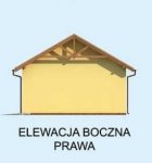 Elewacja projektu G209 garaż dwustanowiskowy z wiatą garażową - 4