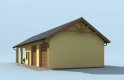 Projekt garażu G209 garaż dwustanowiskowy z wiatą garażową - wizualizacja 1