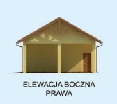 Elewacja projektu G210 garaż dwustanowiskowy z pomieszczeniami gospodarczymi i wiatą - 4