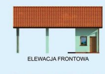 Elewacja projektu G211 wiata garażowa - 1