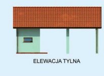 Elewacja projektu G211 wiata garażowa - 2